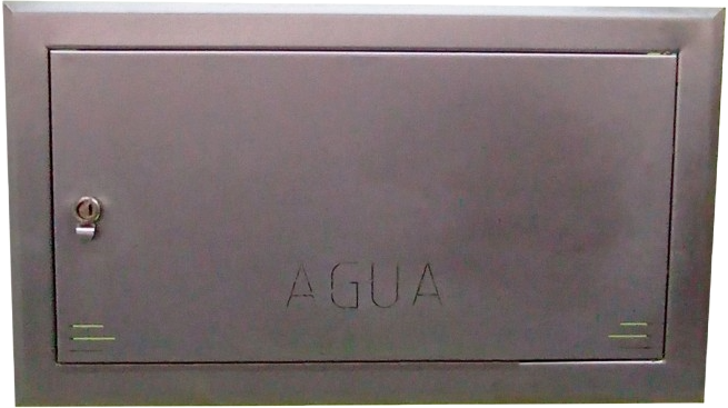 PORTA INOX P/ CAIXA CONTADOR AGUA