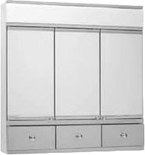 ARMARIO INOX 233 3P-LISO-C/G.